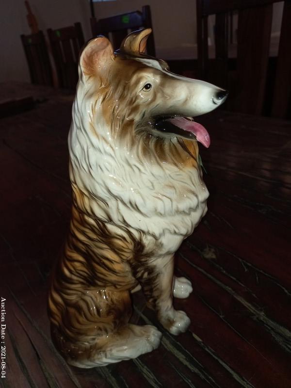 124 - Porcelain Collie Dog - Made in Italy
