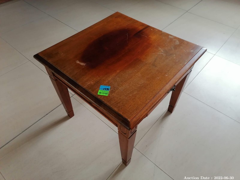 2235 - Solid Wood Side Table with Drawer
