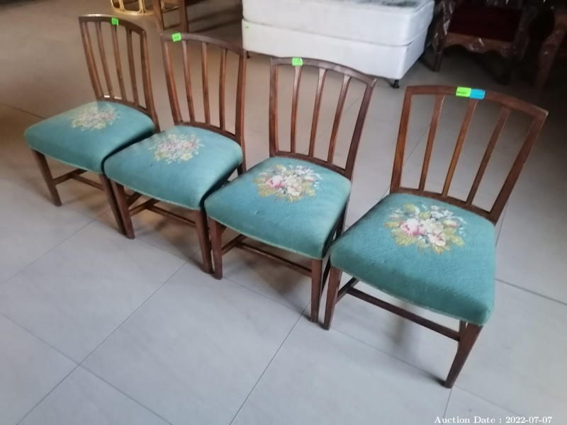 2309 - Wooden Chairs with Upholstering (4)