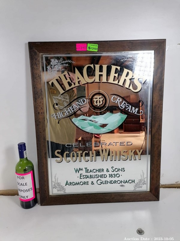 2753 - Wall Hanging - Teachers Scotch Whisky Mirror
