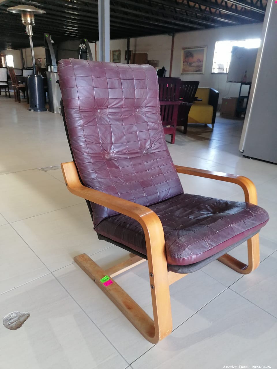 6784- 1x Retro Leather Effect Arm Chair 