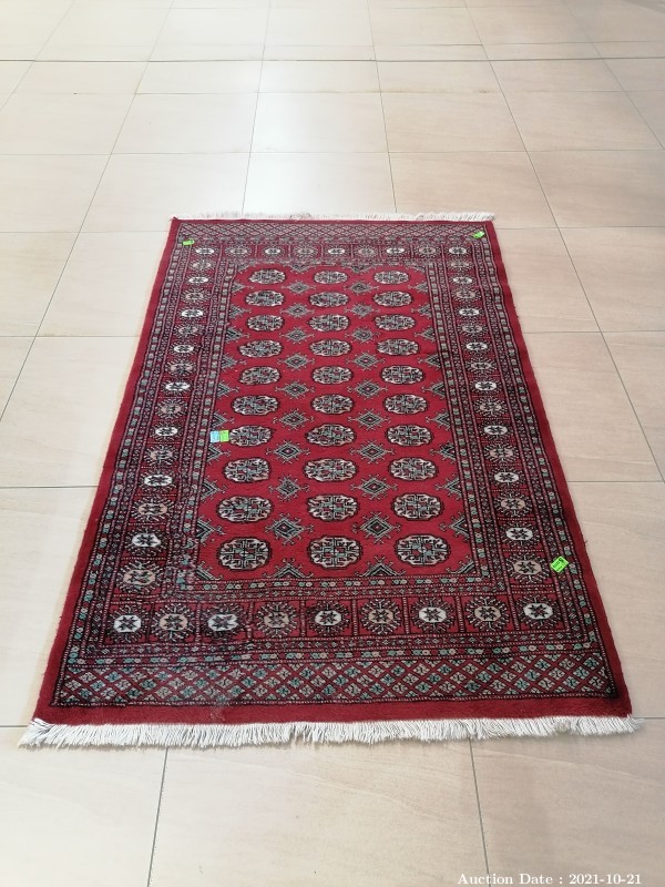 129 - Stunning Deep Red Persian-Style Carpet