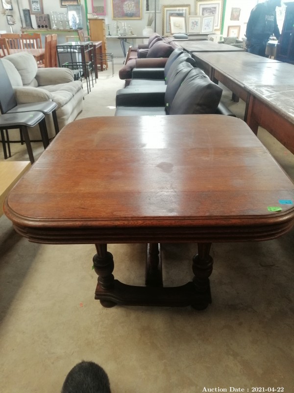 312 English Oak Table with French Polish