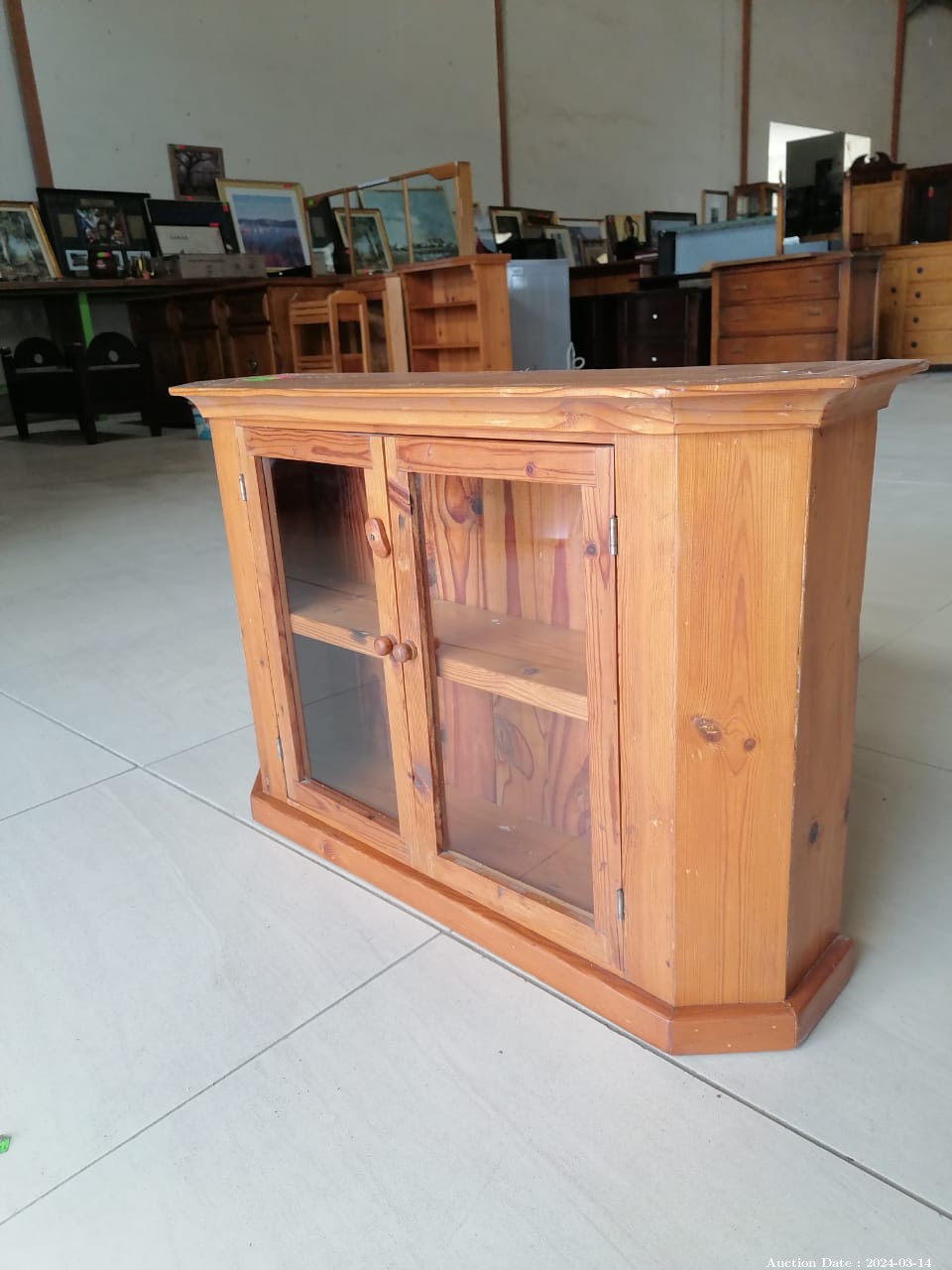 Lot 5884 - Rustic Pine Shelving Cabinet