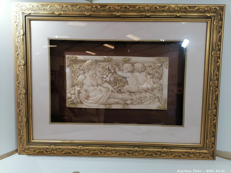 102 - Stone Artwork Mounted in Frame