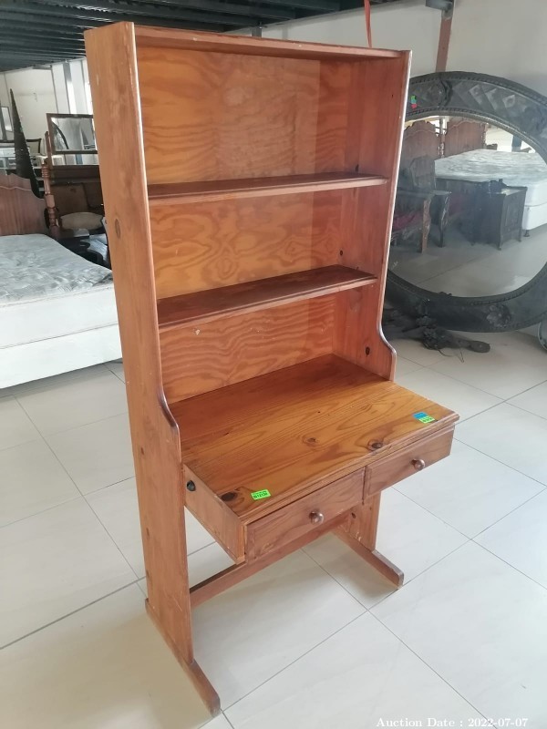 2325 - Wooden Desk with Shelves