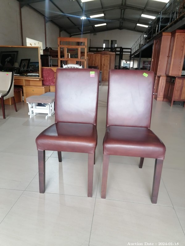 5035 - 2 Leather Chairs
