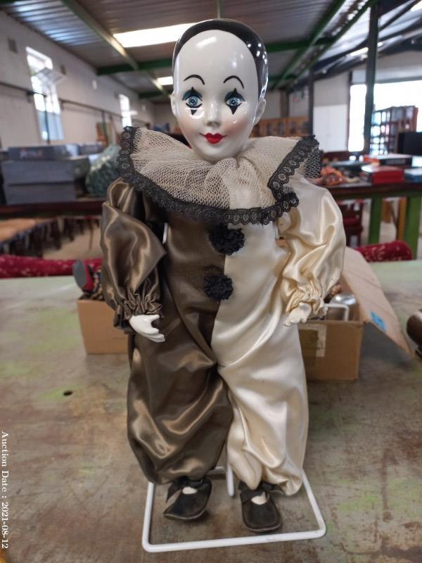 136 - Handmade Porcelain Clown by Image - Pierrot