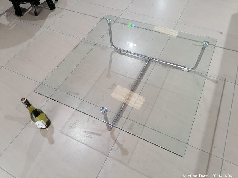 248 - Modern Chrome and Glass Coffee Table