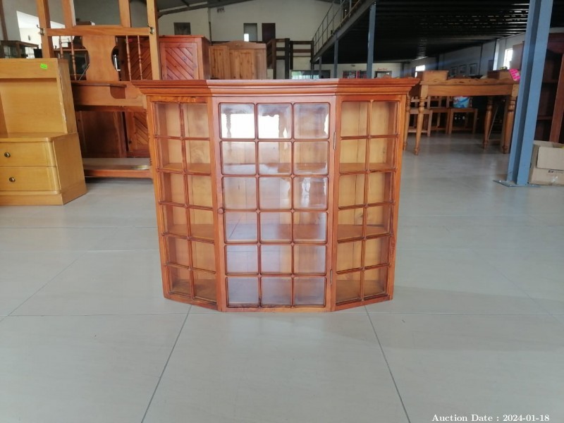 4794 - Amazing Solid Wood Stinkwood Display Cabinet