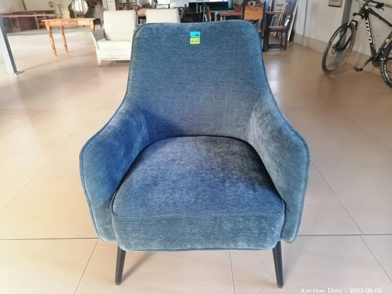 1955 - 1 x Occasional Chair in Blue Material