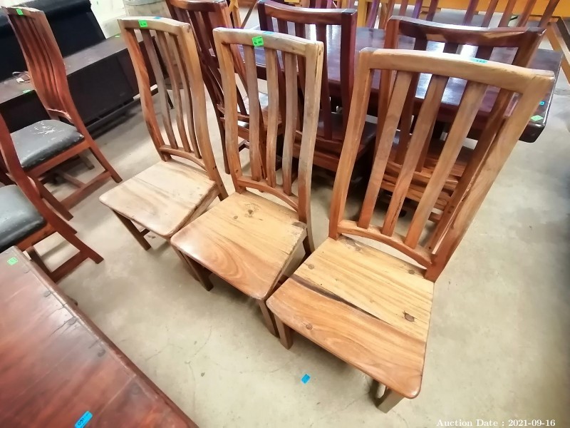 325 - 3 x Solid SleeperWood Chairs
