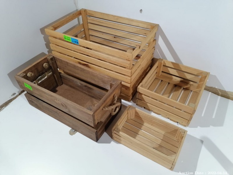Lot 1478 - 4 x assorted wooden crates