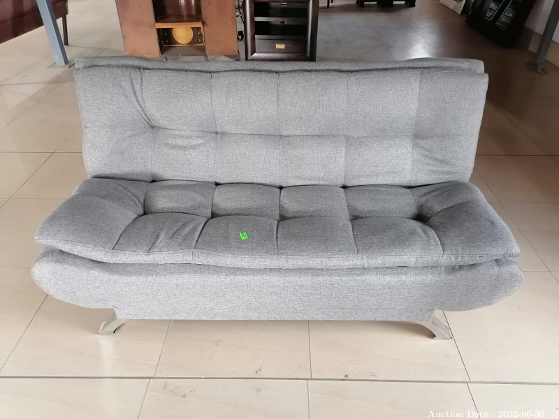 2248 - Sleeper Couch Upholstered in Grey Material