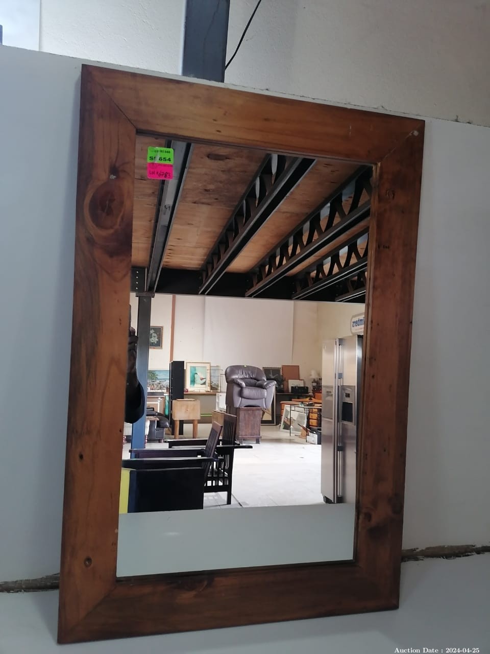 6783-1x Mirror With Wooden Frame Finish 