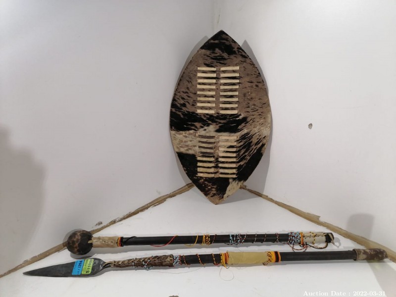 1294 - Tribal Weapons, Spear, Knobkierie, Shield