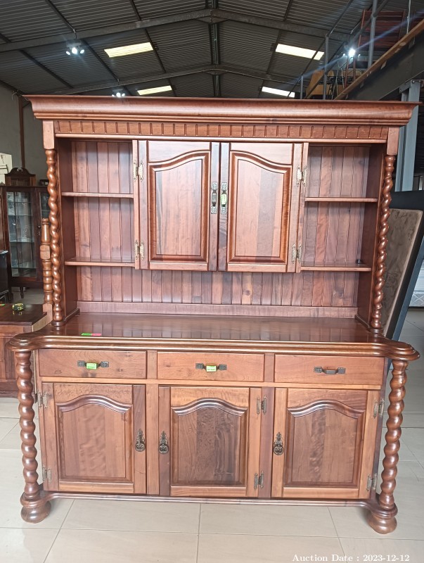 4110 - Solid Wood Sideboard with Display Area