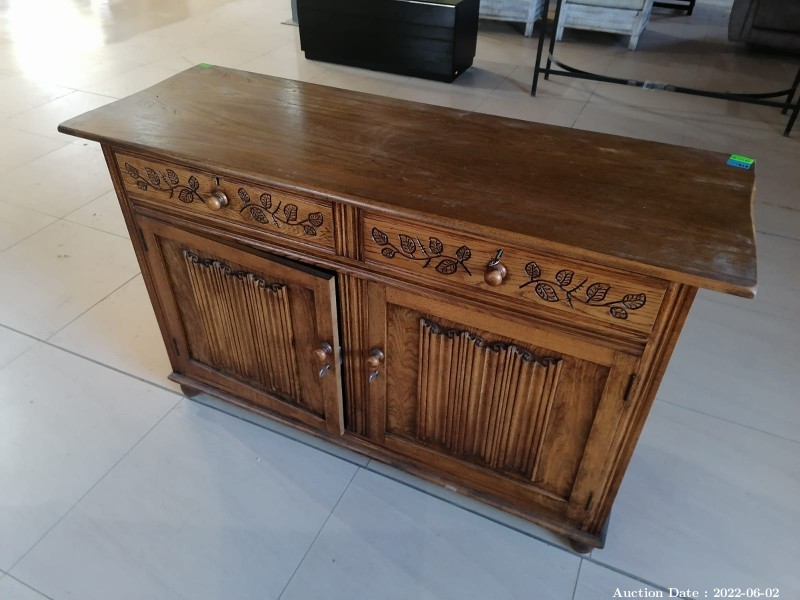1968 - 1 x Wooden Sideboard with two drawers