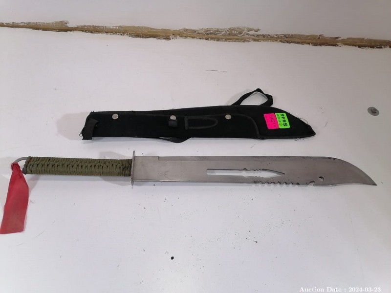 Lot 5990 - Panga Style Knife with Sheath