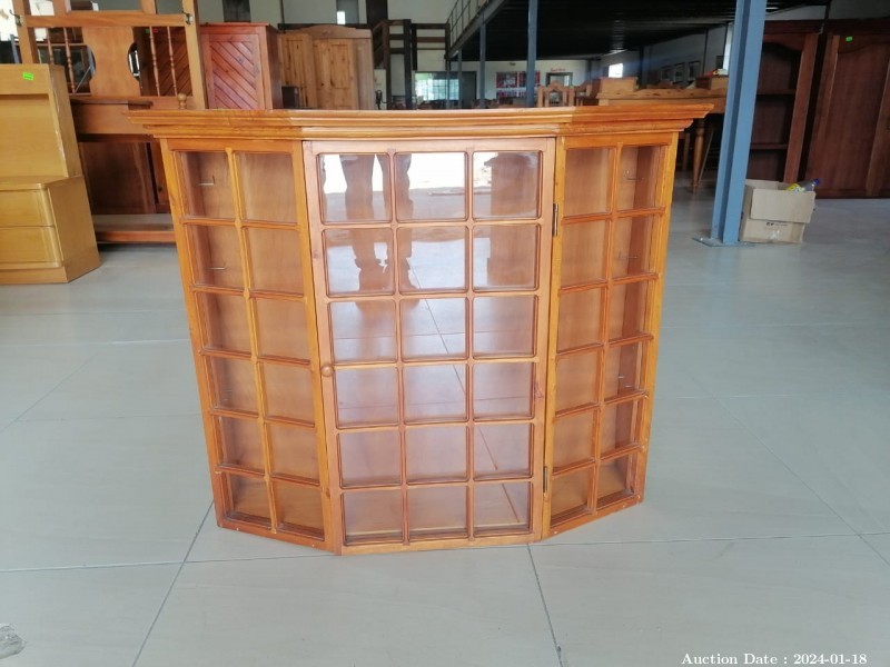 4795 - Amazing Solid Wood Stinkwood Display Cabinet