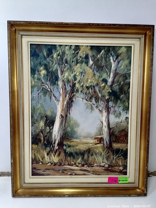 5761 - Beautiful Framed Oil signed E. Mclur