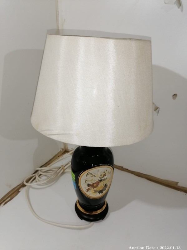 364 - Vintage Lamp with Floral Base