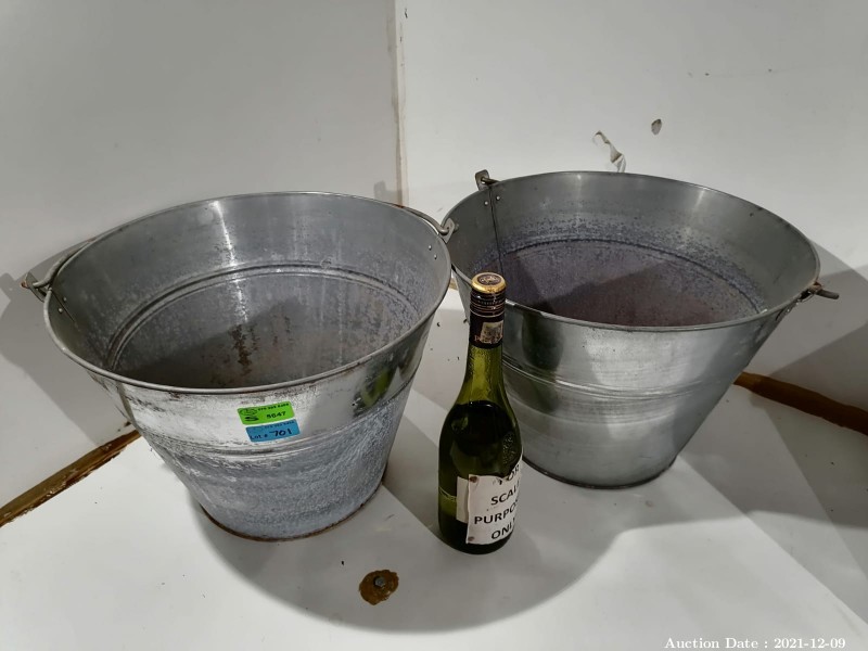 701 - Pair of Galvanised Steel Buckets