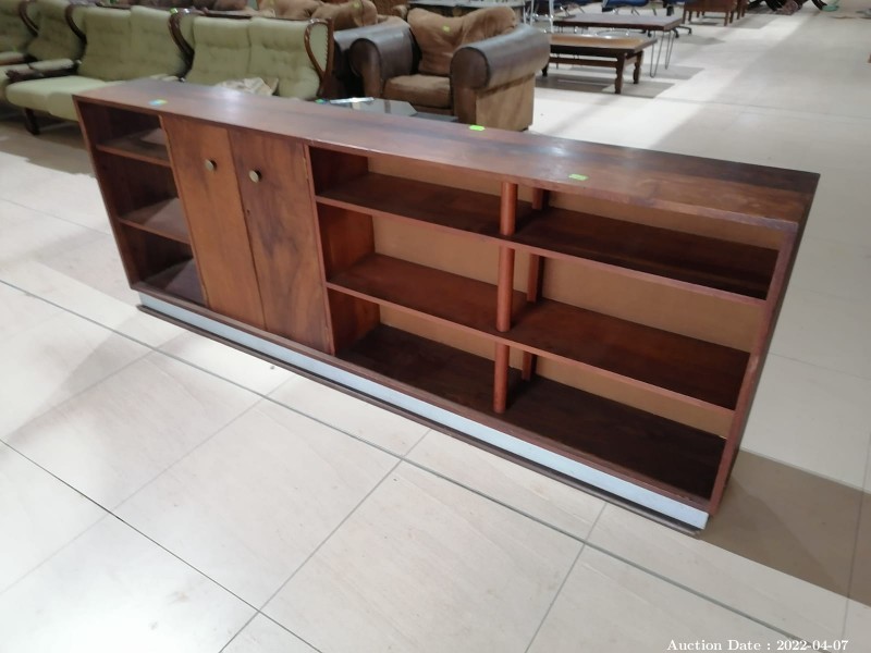 Lot 1458 - Solid Wood Sideboard with 2 Cupboards