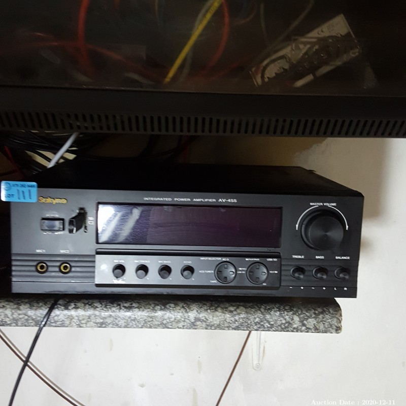 111 Sakyno Amp with 3 Wall mounted speakers