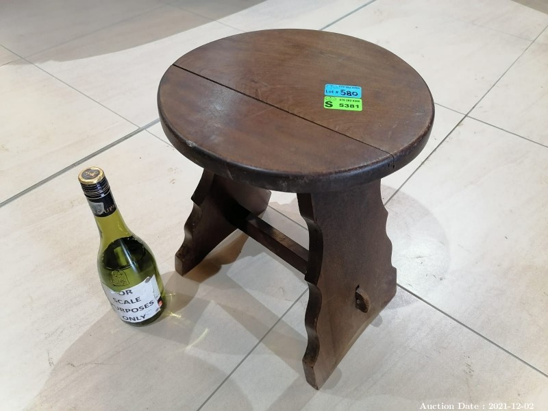 580 - Solid Wood Milking Stool/Side Table