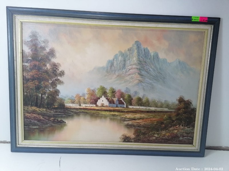 Lot 6318 - Beauitful Mountain Landscape signed L. Parker