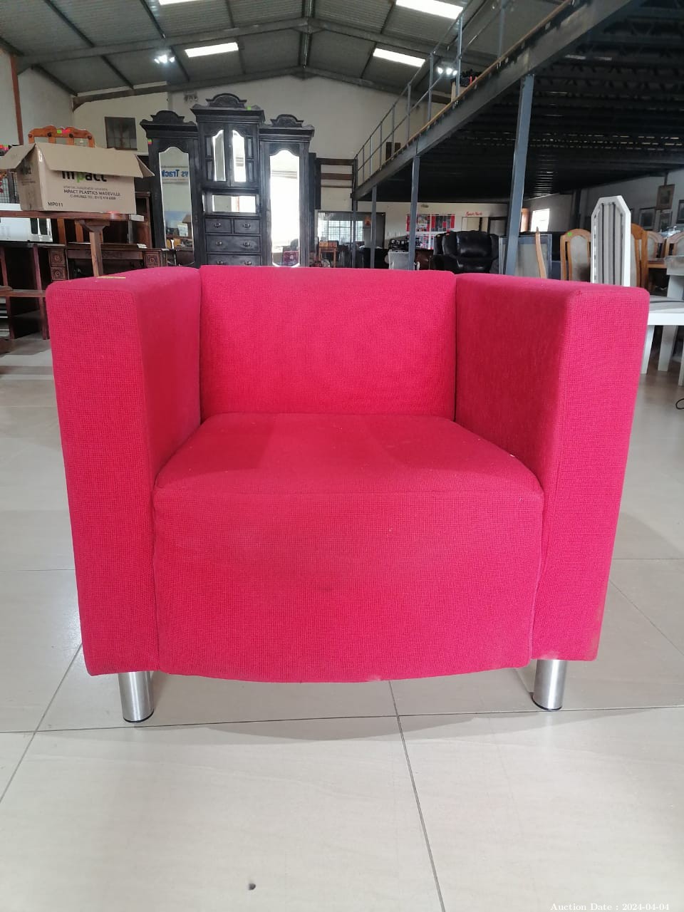 Lot 6423 - Stunning Red Armchair