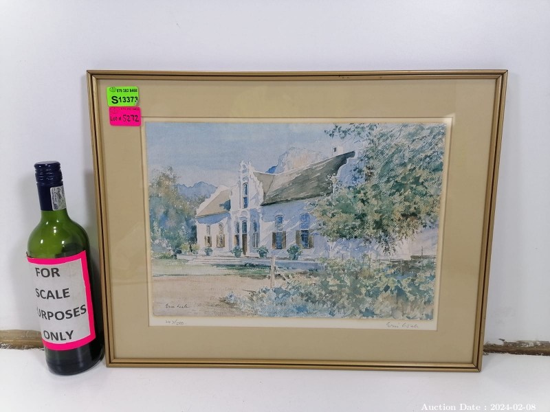 5272 - Amazing Framed Painting of Cape House By Eric Wale - 247/500