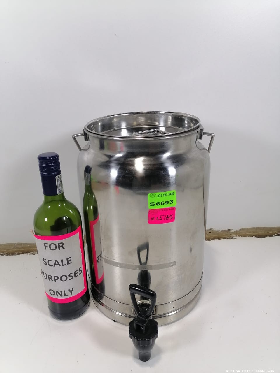 5165 - 2 Distilling Stainless Steel Milk Cans