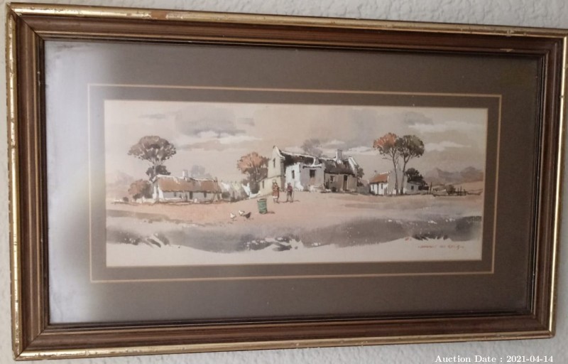 20 Cape Cottage Watercolour by Johnnie de Kock