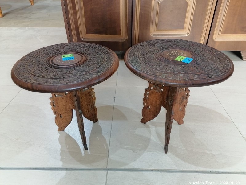397 - Pair of Ornate Carved Side Tables