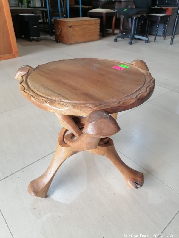 3972 - Magnificent Solid Wood Carved African Table