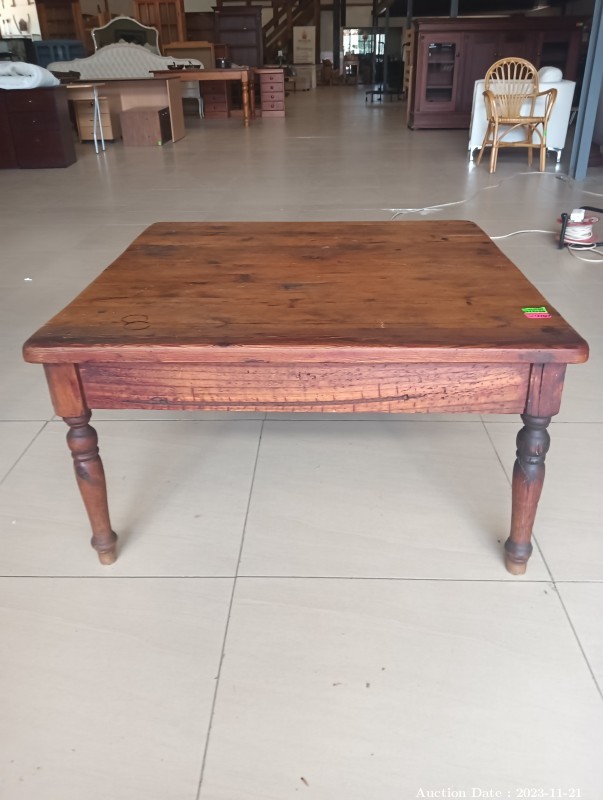 3787 - Solid Wood Square Coffee Table