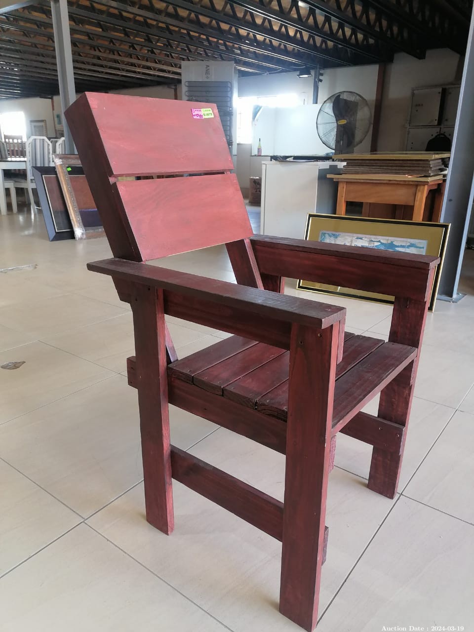 Lot 5955 - Rustic Wooden Chair