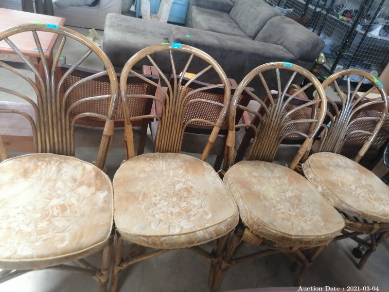 113 Four Cane Dining chairs
