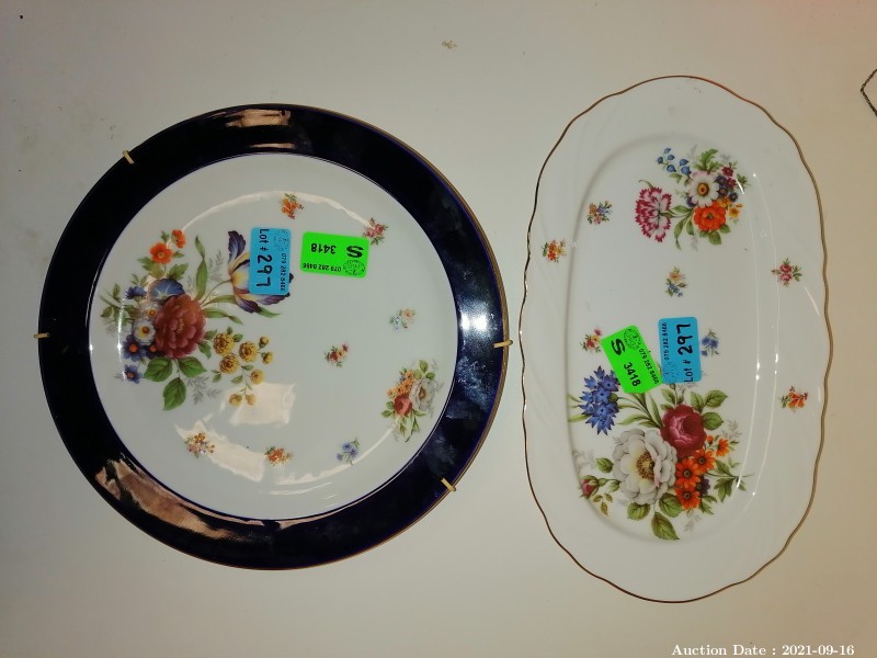 297 - Pair of Vintage Dresden Plates