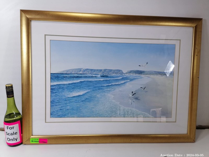 5660 - Lovely Framed Picture of the Ocean