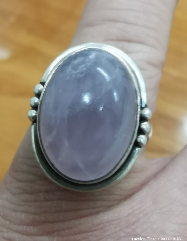 154 - Pretty Sterling Silver and Opal Ring