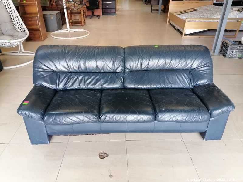 4245 - 3 Seater Leather Couch