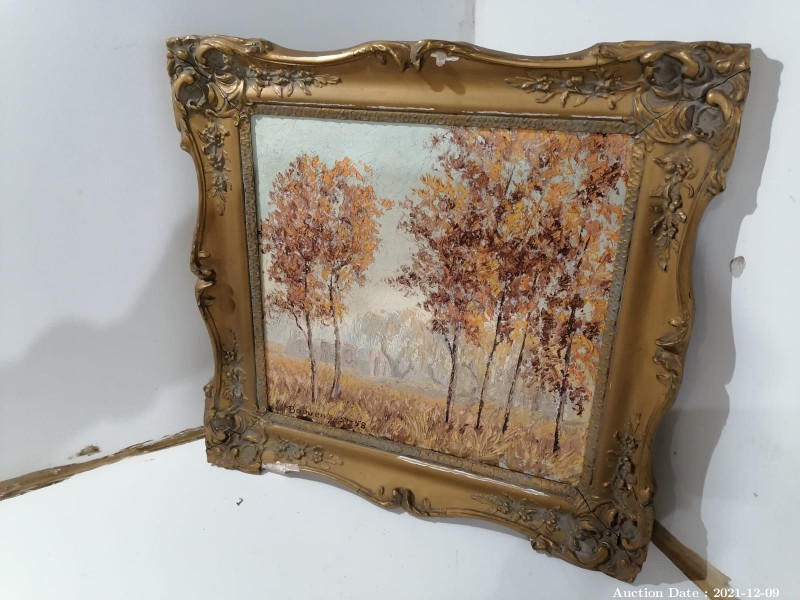 687 - Beautiful little Oil Painting in Vintage Frame. Signed M. Booyens