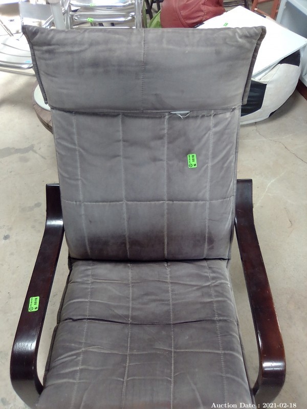 107 Grey Velvet Chair