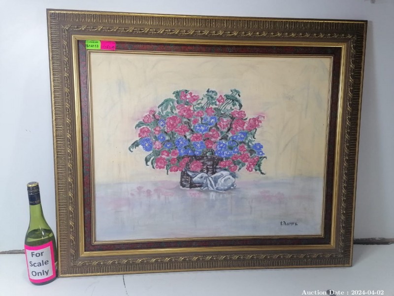 Lot 6319 - Beautifuly Framed Floral Painting signed E. Passmore
