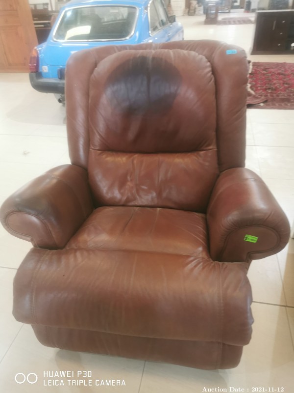326 - Brown Leather Recliner