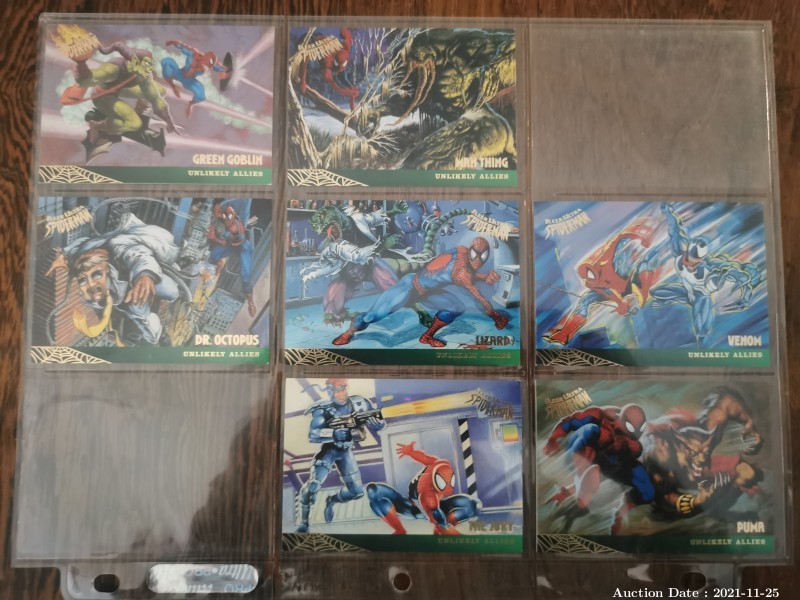 105 - Fleer Ultra Spiderman Collector\'s Cards  - Unlikely Allies Series 128 - 134