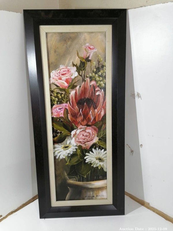 695 - Beautiful Framed Proteas by Tanya Jansen